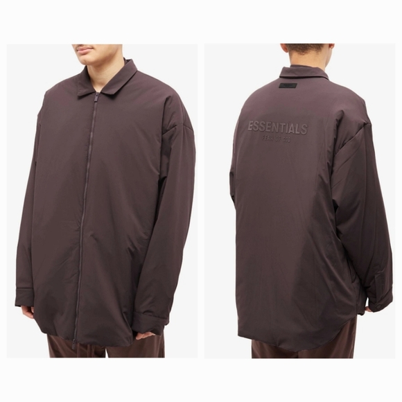 Fear of God ESSENTIALS Nylon Filled Jacket Large Plum - Picture 1 of 16